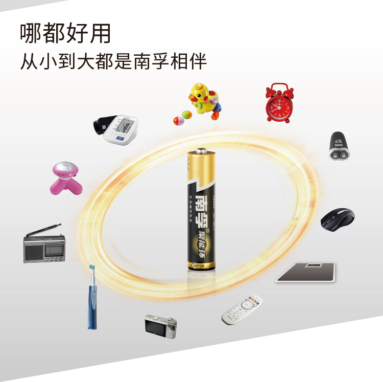 南孚(NANFU)聚能环7号碱性电池12粒 适用于儿童玩具/...-京东